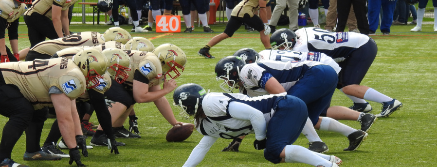 Szene aus dem Heimspiel gegen die Spiders aus der Saison 2016, Ergebnis damals: 23:12 (0:0 / 7:0 / 7:0 / 9:12)